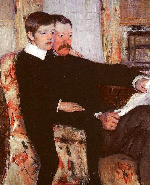 Mary Cassatt Alexander J Cassatt and his son Robert Kelso china oil painting image